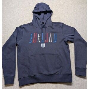 England Hoodie Sweatshirt Mens S Navy Rugby Activewear Long Sleeve